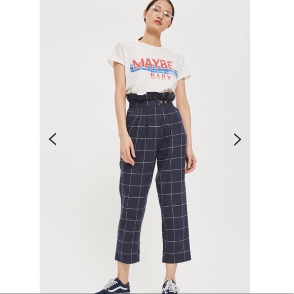 SOLD Topshop Super Highrise Paper Bag Trousers - Picture 3 of 12